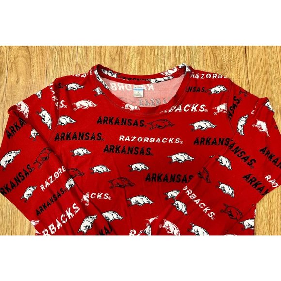 Arkansas Razorbacks Long Sleeve Top and Pant Pajama Set - Picture 3 of 5